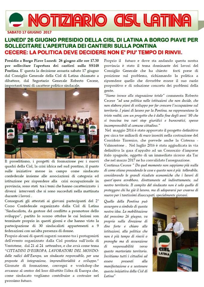 notiziario cisl 7